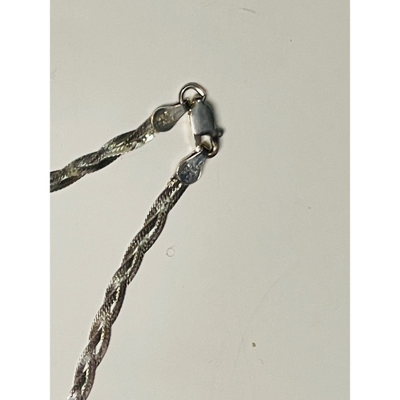 Jewelry - 925 Italy Sterling Silver Braided Herringbone Twist Chain Necklace 20 Inch